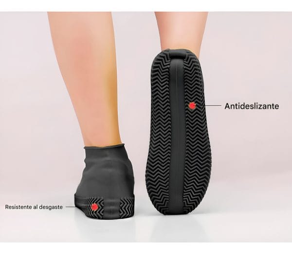 Cubre Zapatos Impermeables Antideslizantes Protector Lluvia - Imagen 4