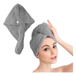 Toalla Turbante De Microfibra Para Secar Cabello Anti Frizz