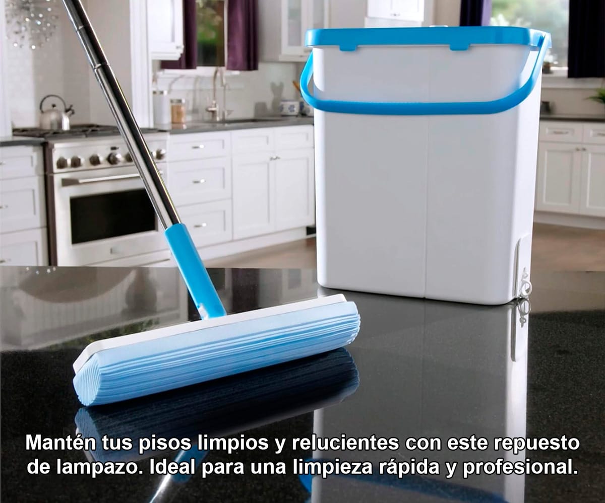 Set X3 Repuesto Lampazo Mopa Espuma Super Absorbente 30 Cm - Imagen 6