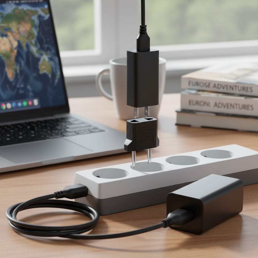 Ficha Enchufe Adaptador Cargador Americano A Europeo - Imagen 8