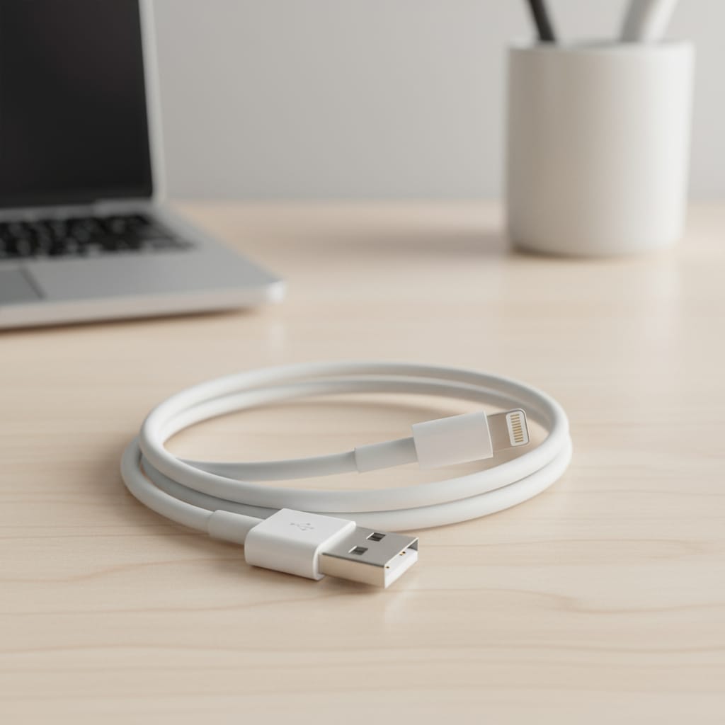 Cable iPhone 6/7 Lightning A Usb 1 Metro iPad Ios Treqa - Imagen 2