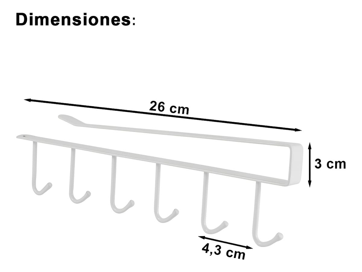 Soporte Organizador Colgante Alacena Estante Ganchos 3 Kg - Imagen 7