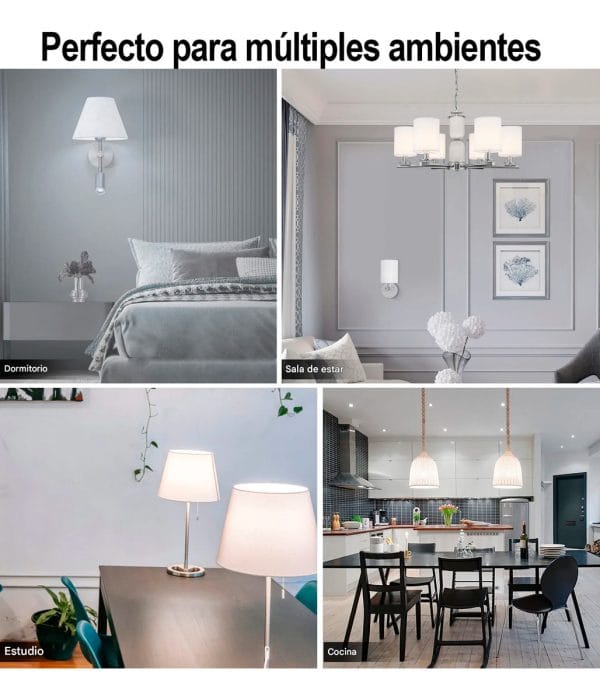 Lampara Led 9w Base Lisa Blanco Frio 860 Lm Bombitas Luz - Imagen 2