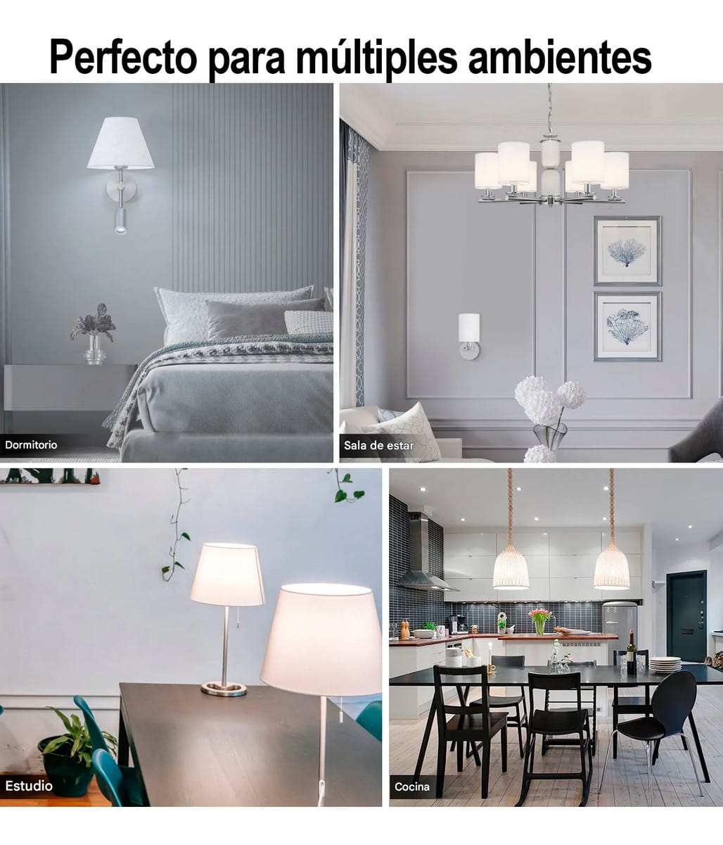 Lampara Led 9w Base Lisa Blanco Frio 860 Lm Bombitas Luz - Imagen 2
