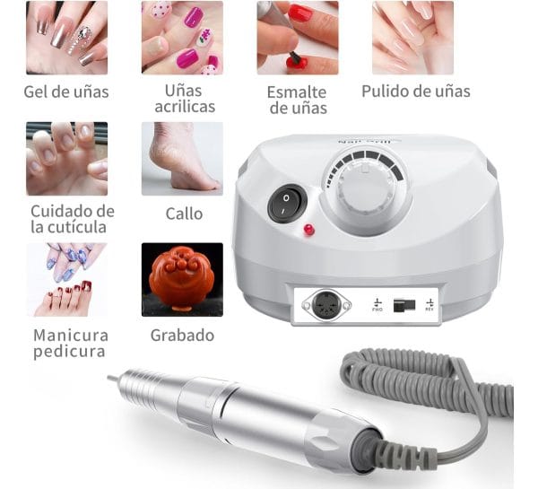 Torno De Uñas Manos O Pies 35000rpm Profesional Con Pedalera - Imagen 2