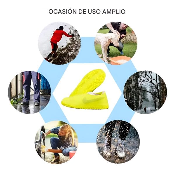 Cubre Zapatos Impermeables Antideslizantes Protector Lluvia - Imagen 5