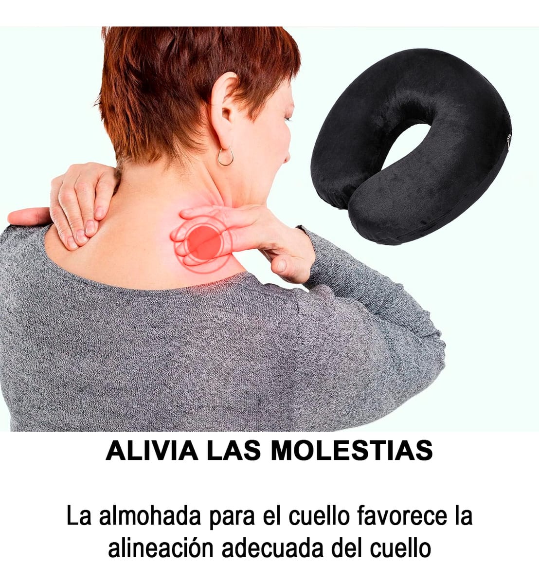 Almohada De Viaje Para Cuello Con Espuma Viscoelástica - Imagen 8