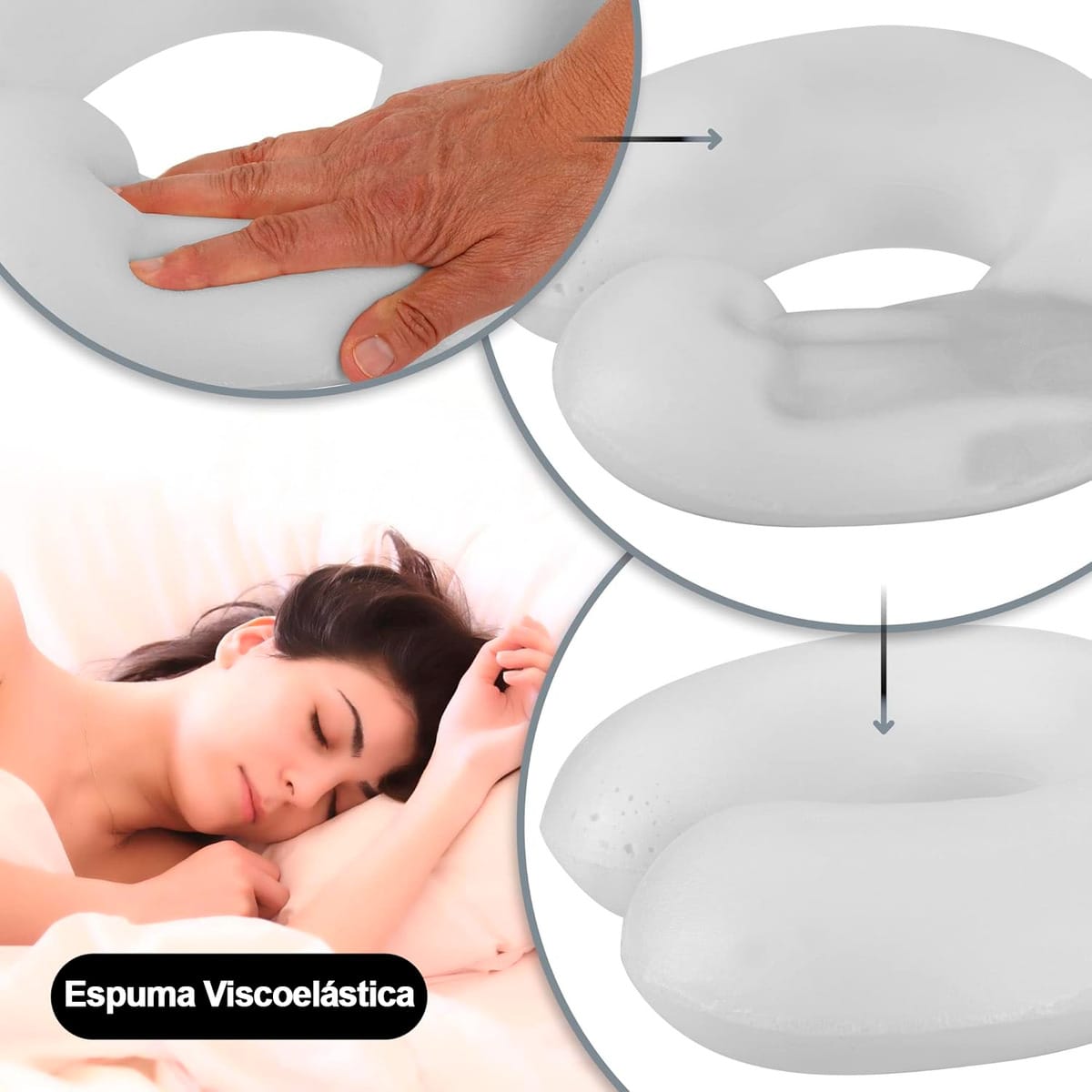 Almohada De Viaje Para Cuello Con Espuma Viscoelástica - Imagen 6