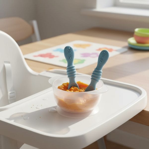Cucharas De Bebé En Silicona Grado Alimenticio 2 Unidades - Imagen 8