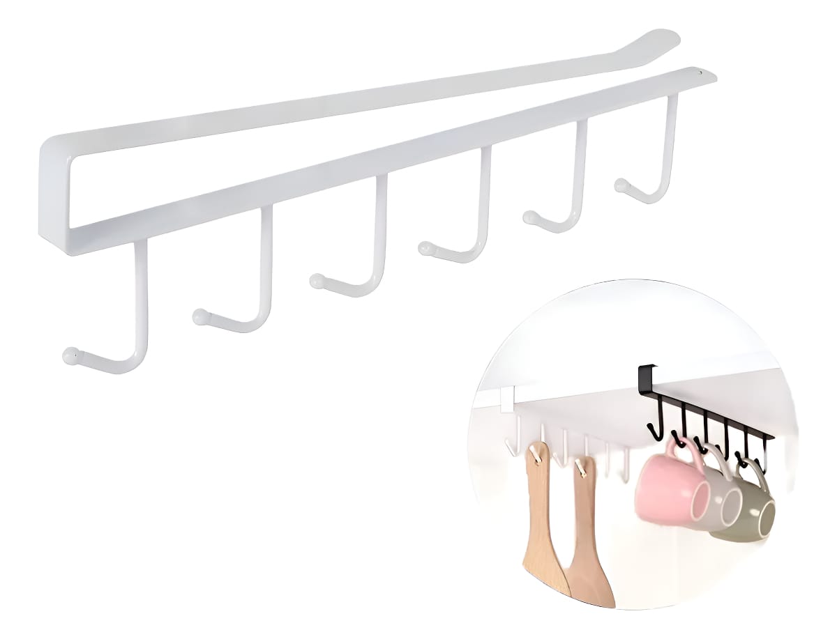 Soporte Organizador Colgante Alacena Estante Ganchos 3 Kg