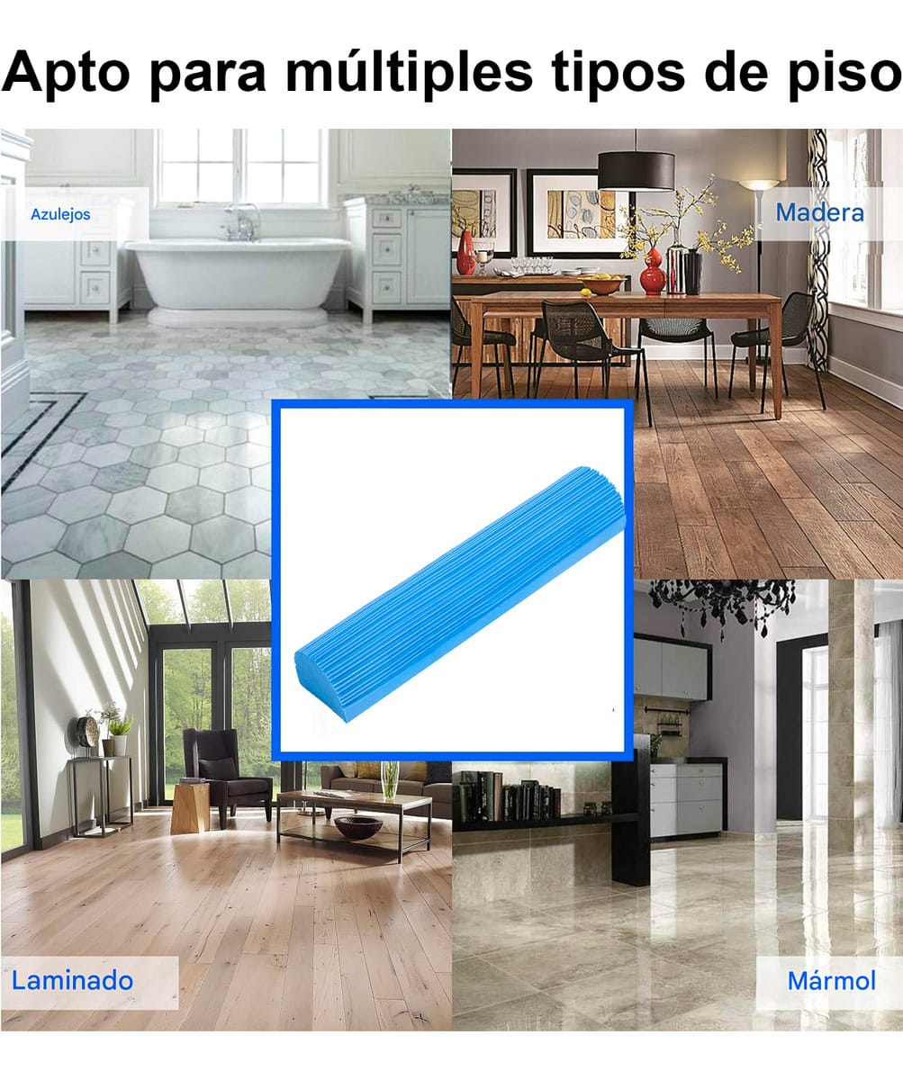 Set X3 Repuesto Lampazo Mopa Espuma Super Absorbente 30 Cm - Imagen 3