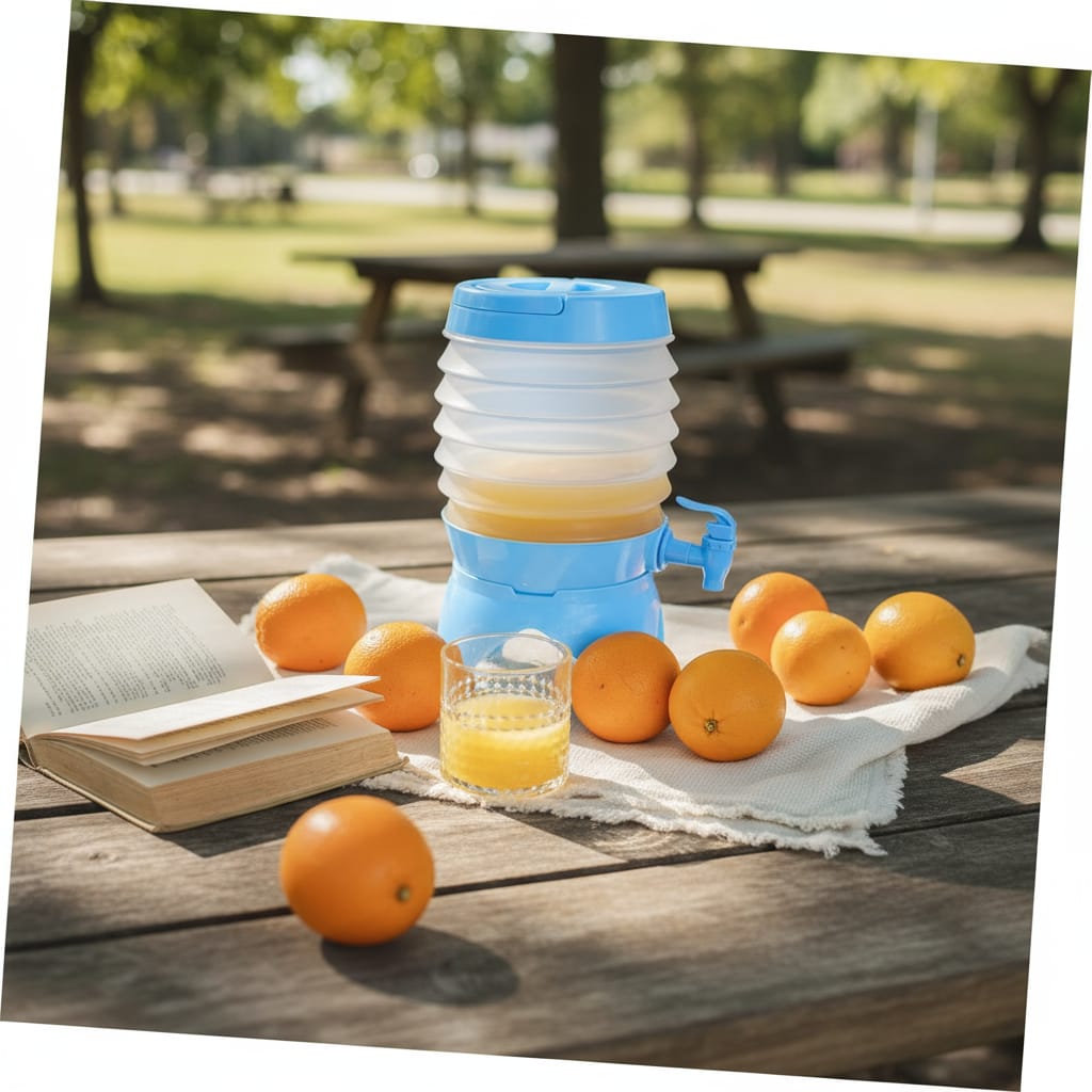Bidón Para Agua Plegable 5.5 L Portátil Camping Y Fiestas - Imagen 2