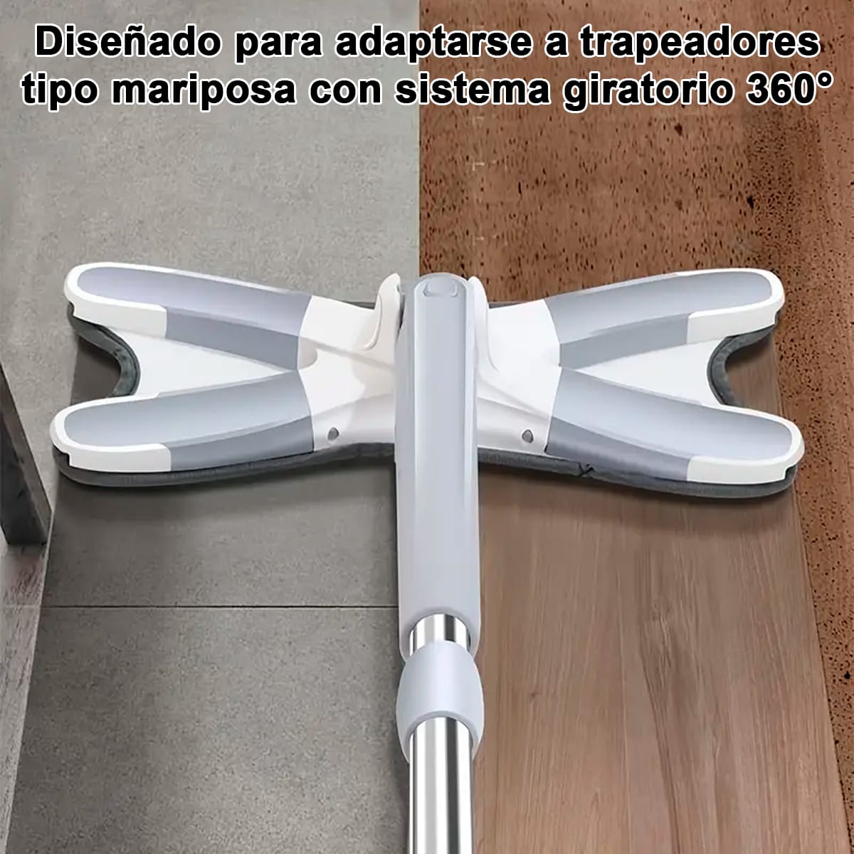 Set X3 Repuestos Trapeador Mopa Giratorio 360° Tipo Mariposa - Imagen 6