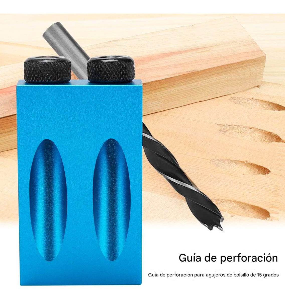 Posicionador Punzón De Carpintería 15° 3 Brocas De 6/8/10 Mm - Imagen 8