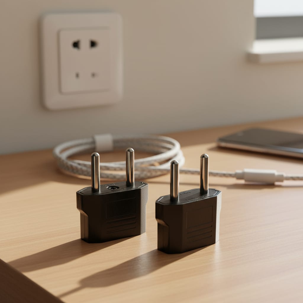 Ficha Enchufe Adaptador Cargador Americano A Europeo - Imagen 4