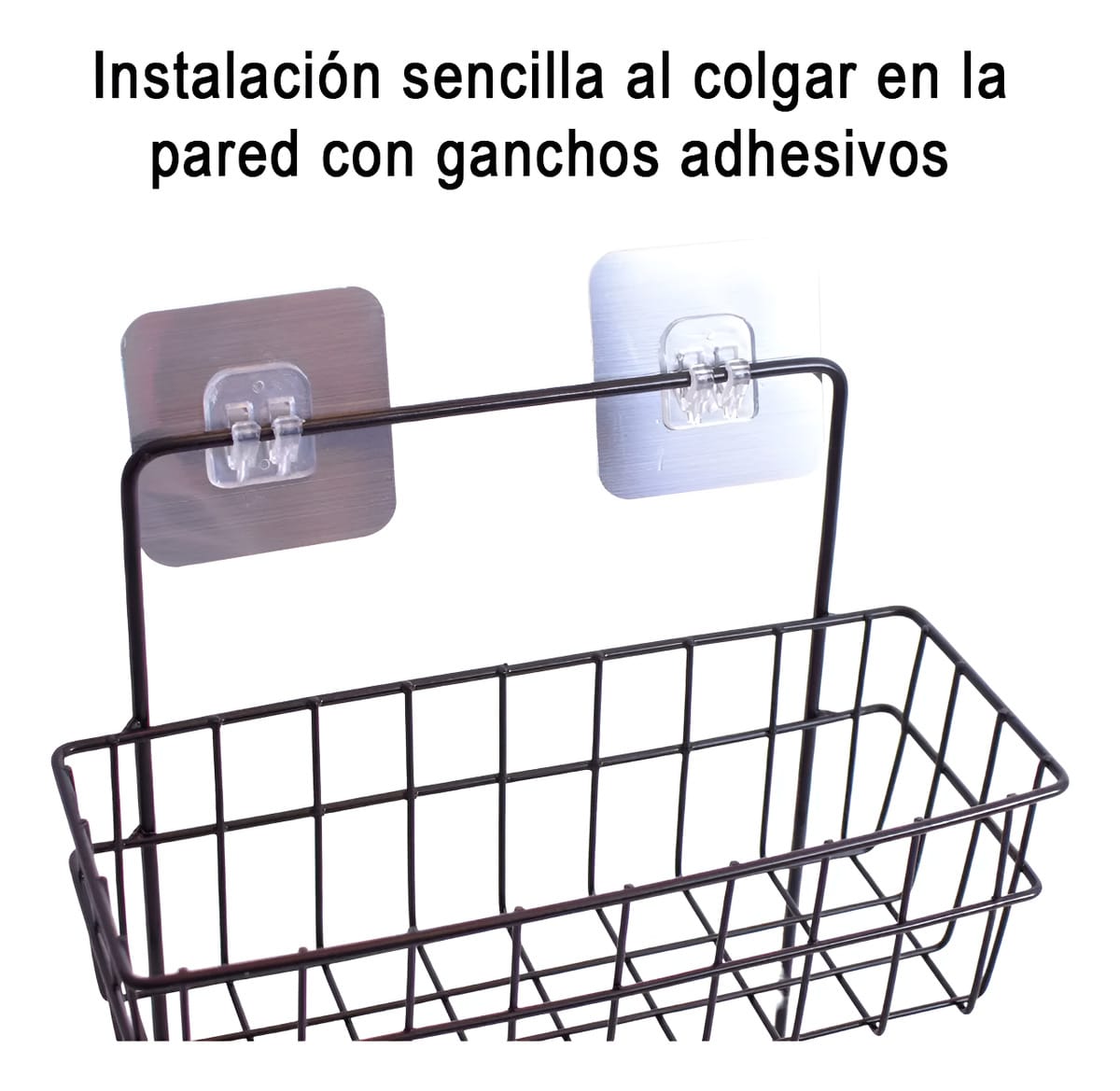 Organizador Colgante Canastos 2 Estantes Niveles Hierro - Imagen 5
