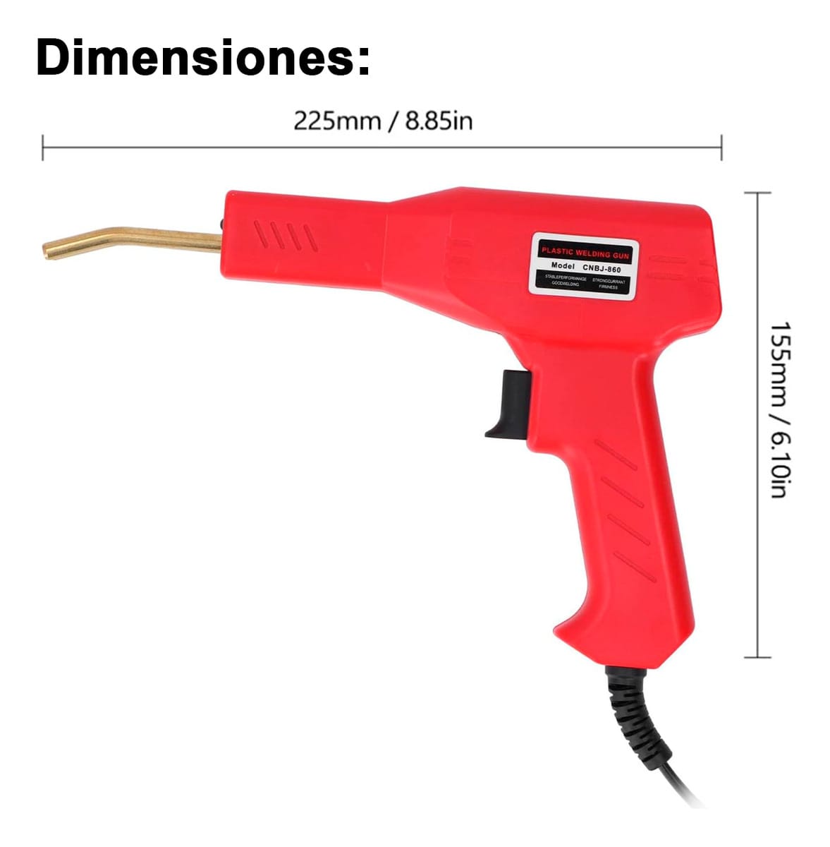 Kit Pistola Soldadora Grapadora De Plásticos Con Accesorios - Imagen 8