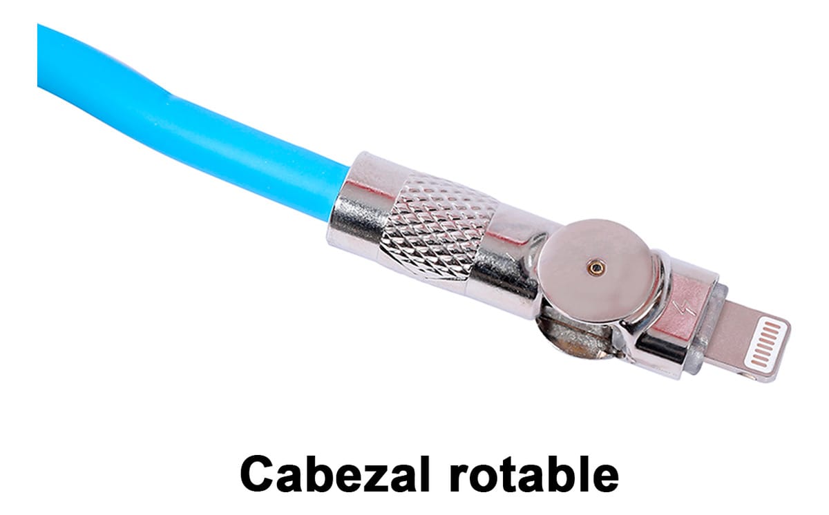 Cable iPhone Entrada Giratoria 1 M Treqa Ca-8832 Carga 120 W - Imagen 3