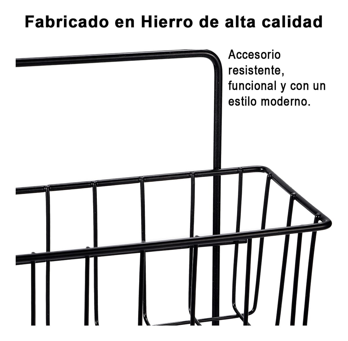 Organizador Colgante Canastos 2 Estantes Niveles Hierro - Imagen 3