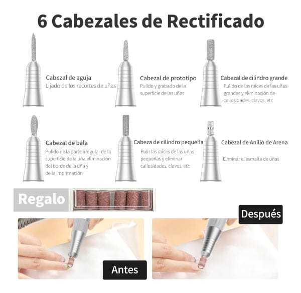 Torno De Uñas Manos O Pies 35000rpm Profesional Con Pedalera - Imagen 5