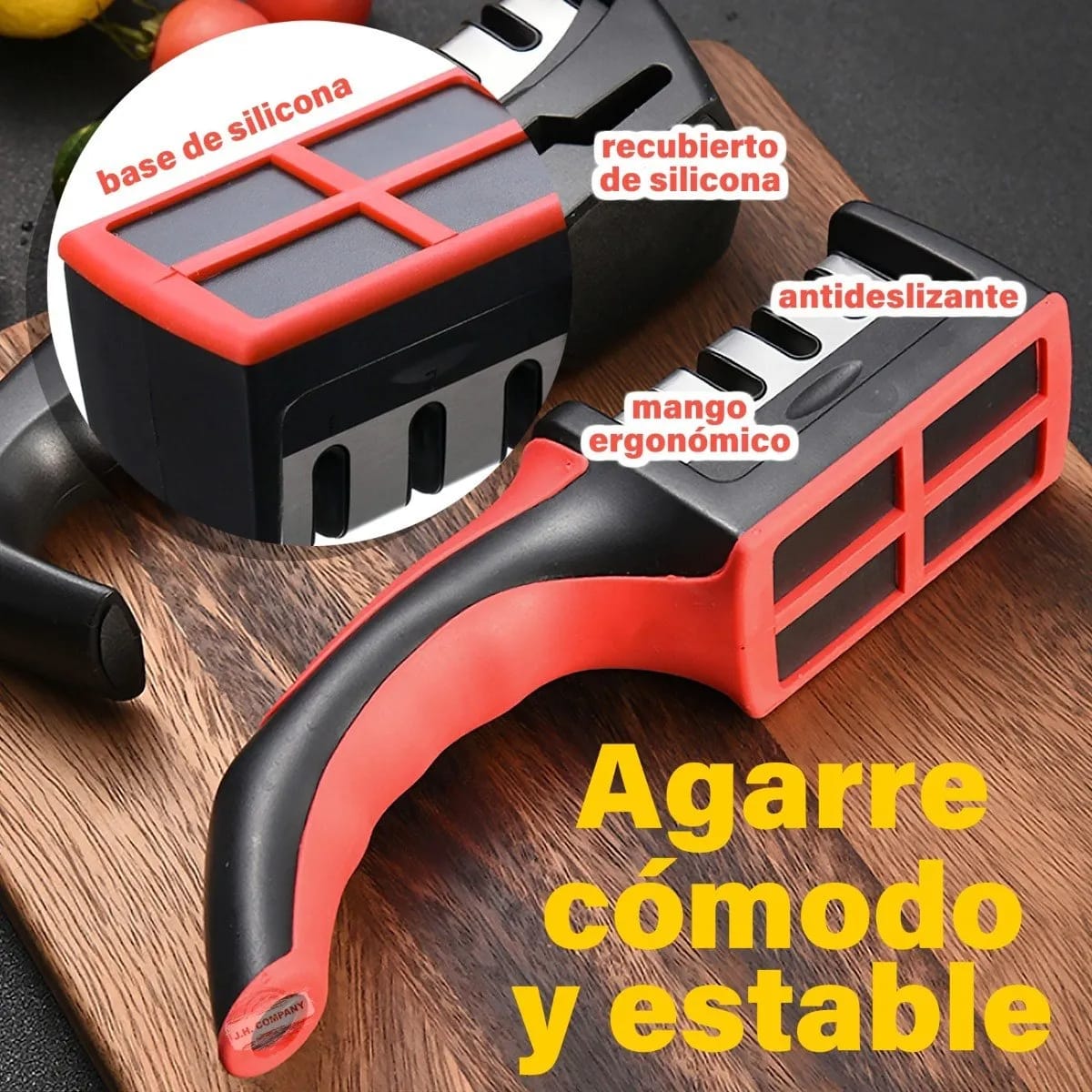 Afilador Cuchillo Tijera Manual 3 Medidas Mango Ergonomico - Imagen 7