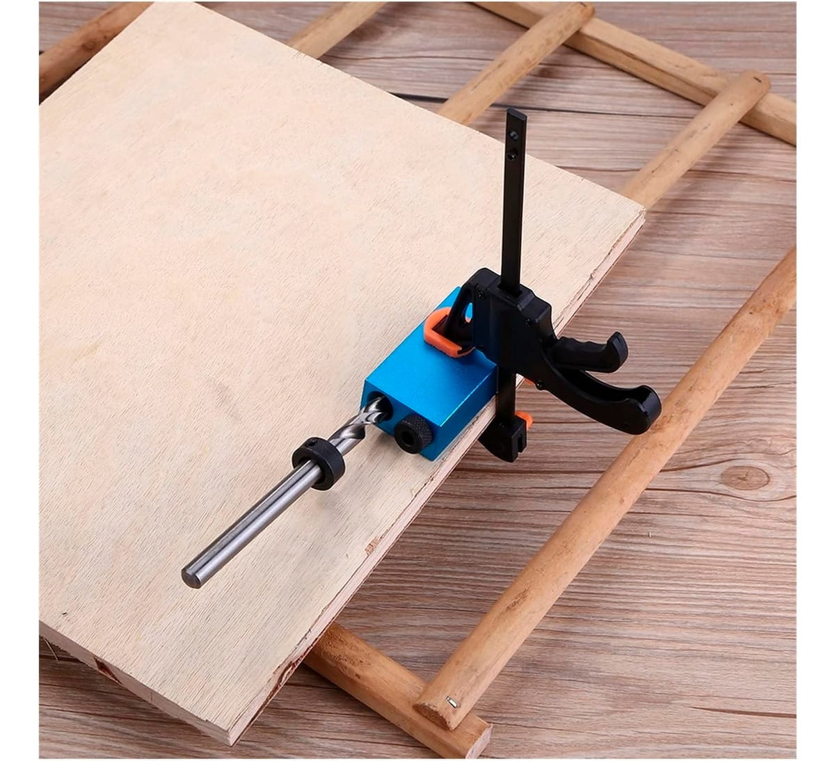 Posicionador Punzón De Carpintería 15° 3 Brocas De 6/8/10 Mm - Imagen 6