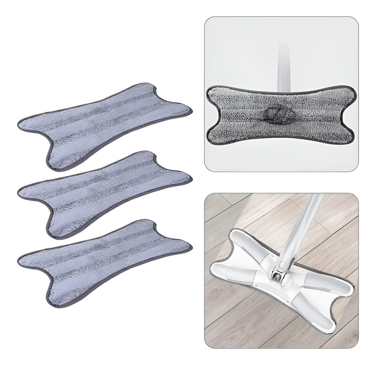 Set X3 Repuestos Trapeador Mopa Giratorio 360° Tipo Mariposa