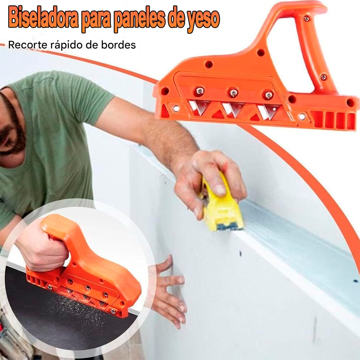 Biseladora Manual Para Placas De Yeso Con Juego De Cuchillas - Imagen 3