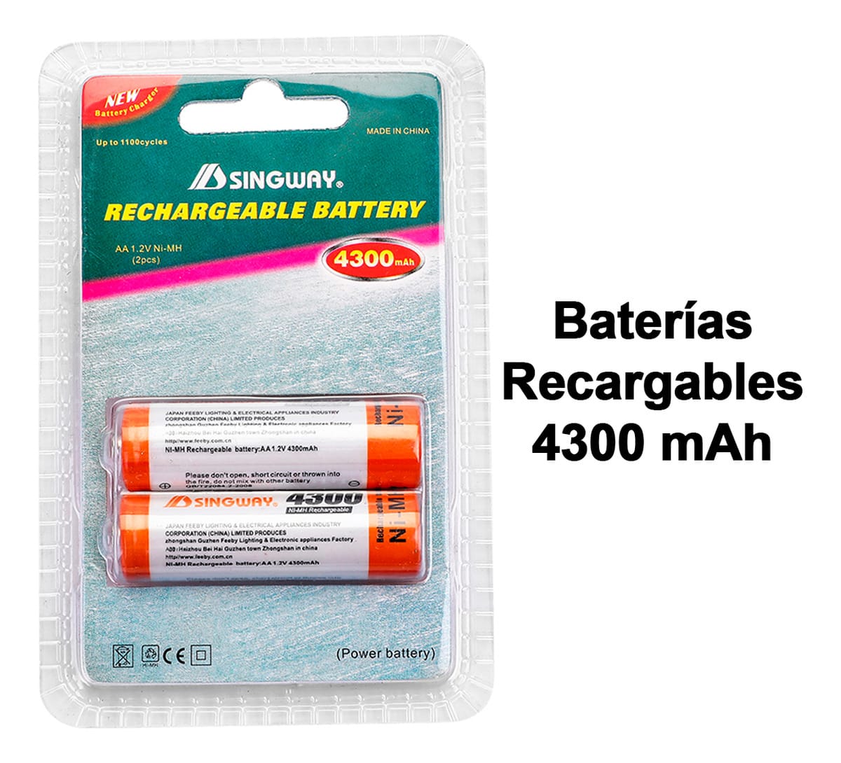 Pilas Alcalinas Recargables Aa 4300 Mah Blíster 2 Unidades - Imagen 8