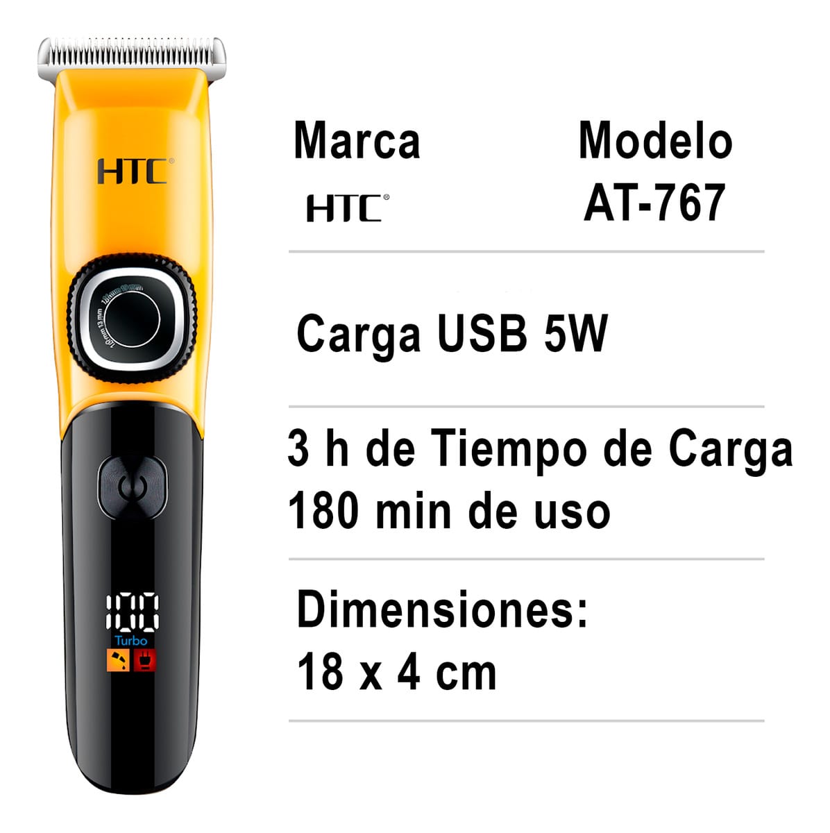 Cortapelo Para Mascotas Htc At-767 Recargable Perros Y Gatos - Imagen 3