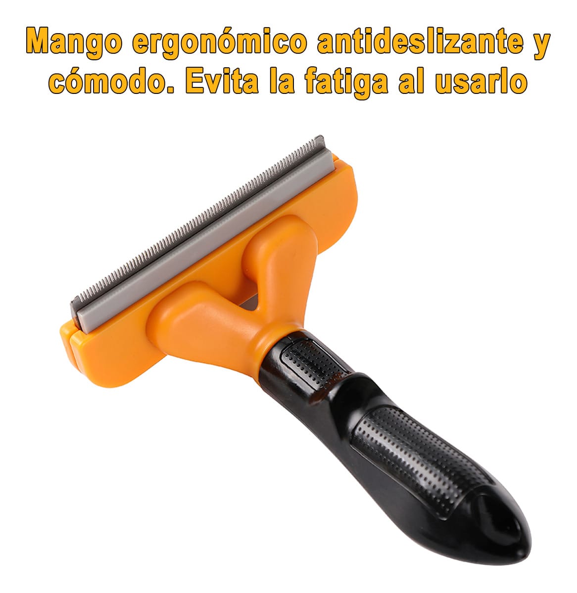 Peine Para Mascota Acero Inoxidable Agarre Goma Ergonomico - Imagen 7