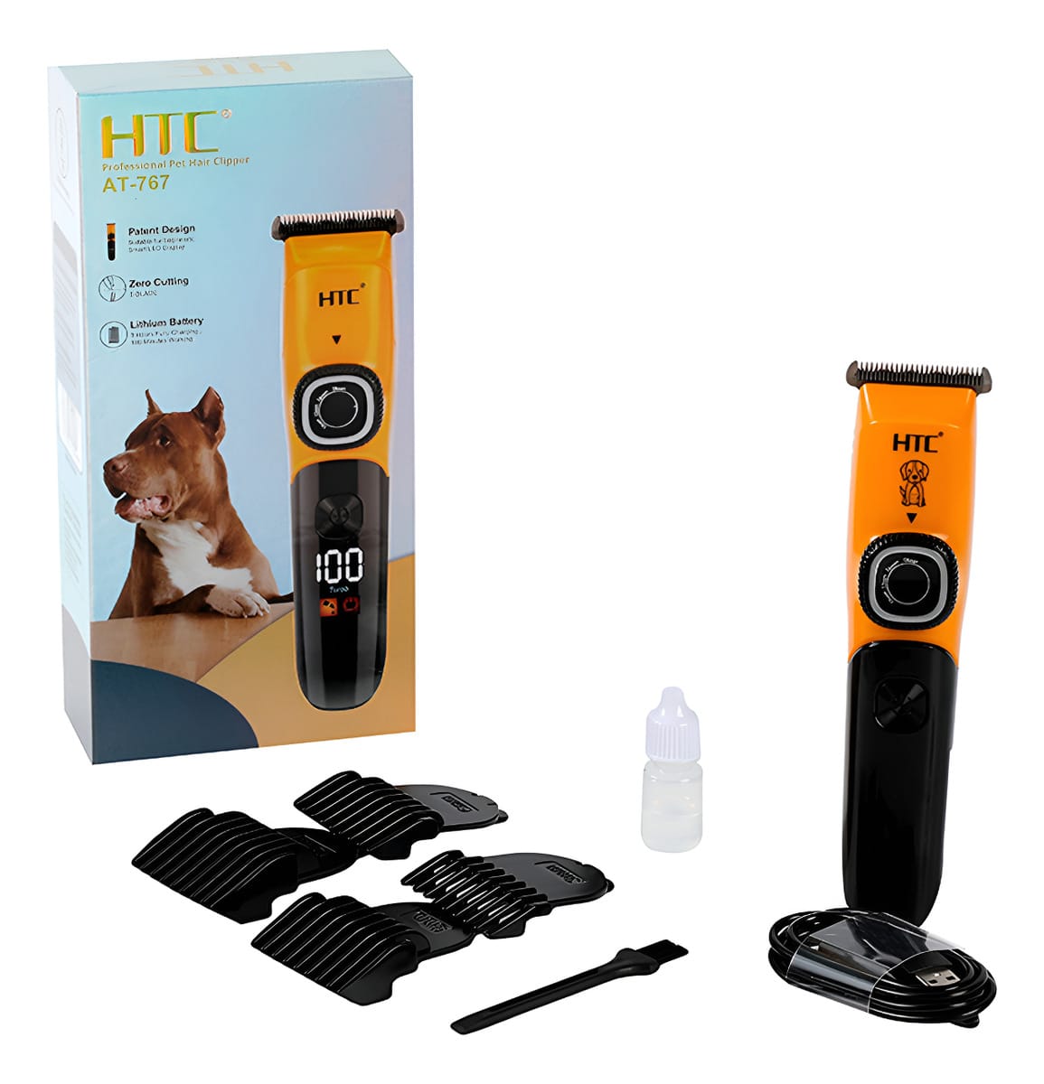 Cortapelo Para Mascotas Htc At-767 Recargable Perros Y Gatos