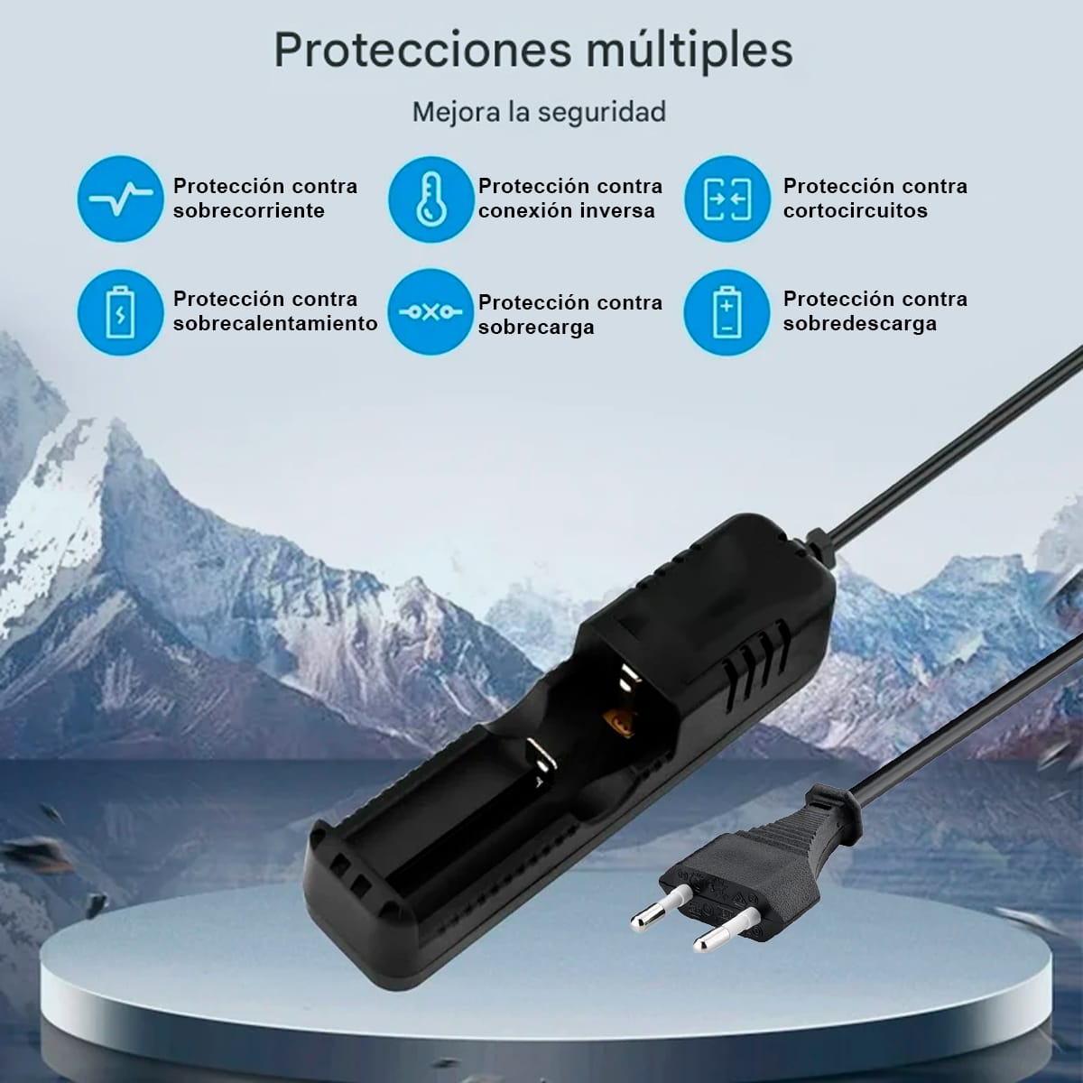 Cargador Batería Recargable Iones Litio 18650 26650 14500 - Imagen 4