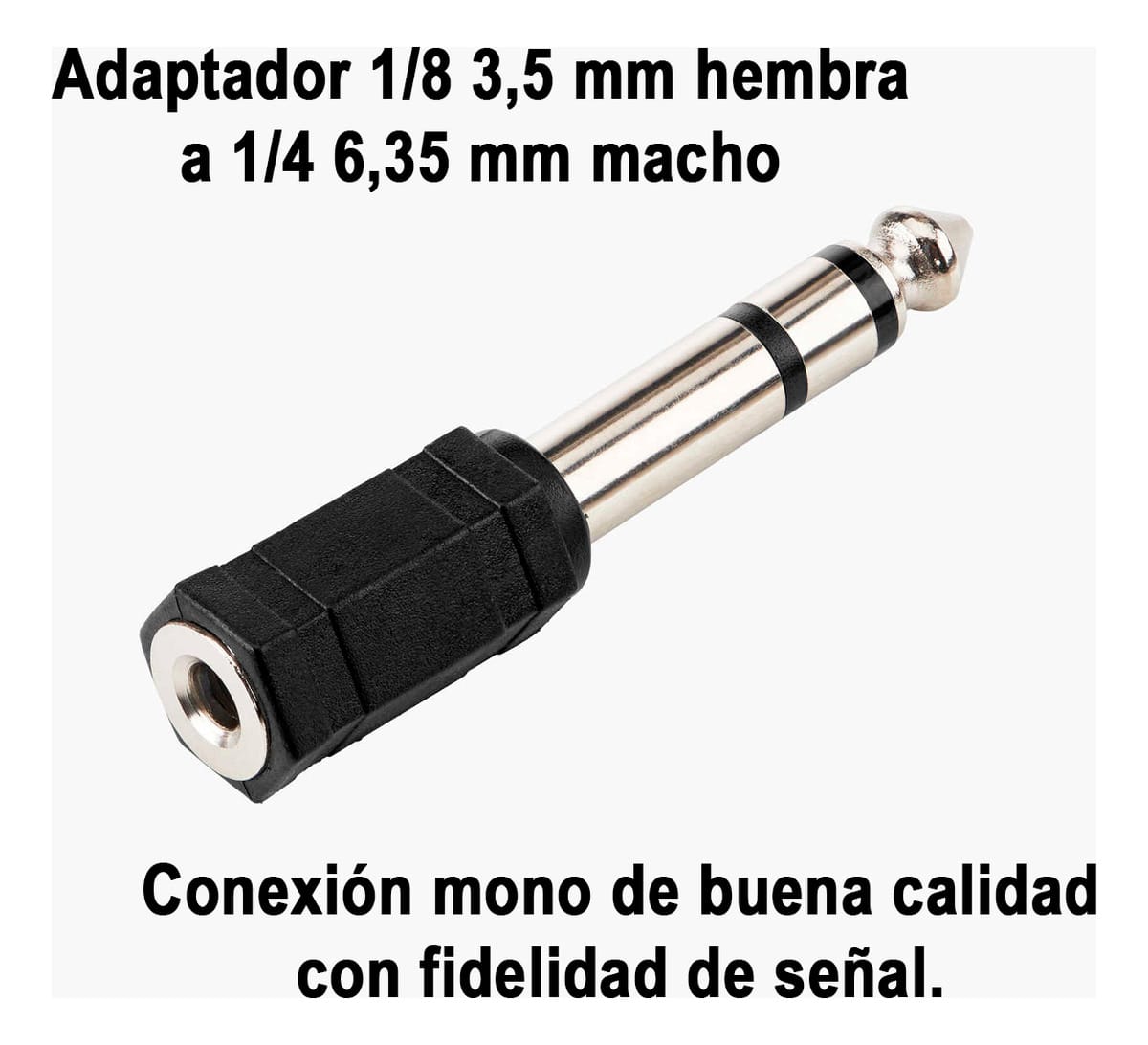 Adaptador Spica 3.5 Mm Hembra A 6.3 Mm Macho X10 Unidades - Imagen 5