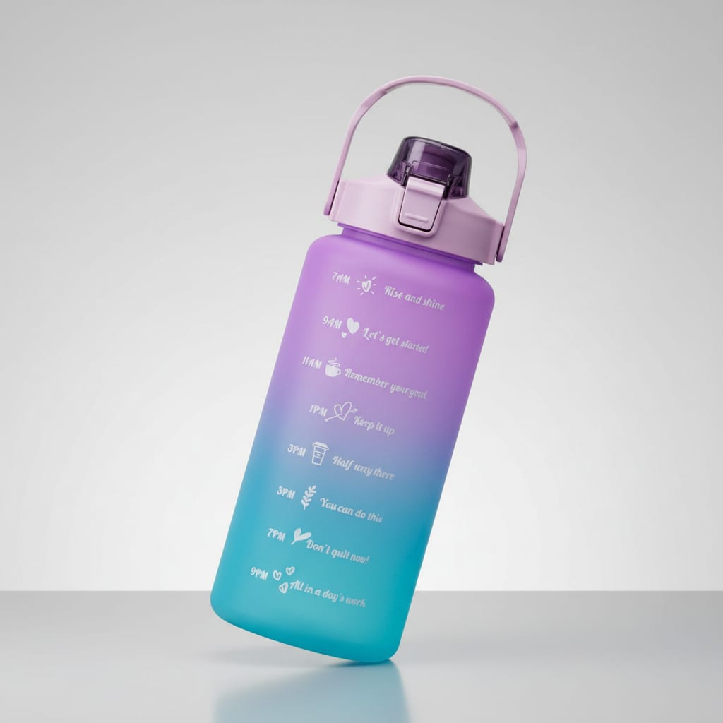 Botella De Agua Deportiva 2 L Con Frases Motivadoras - Imagen 8