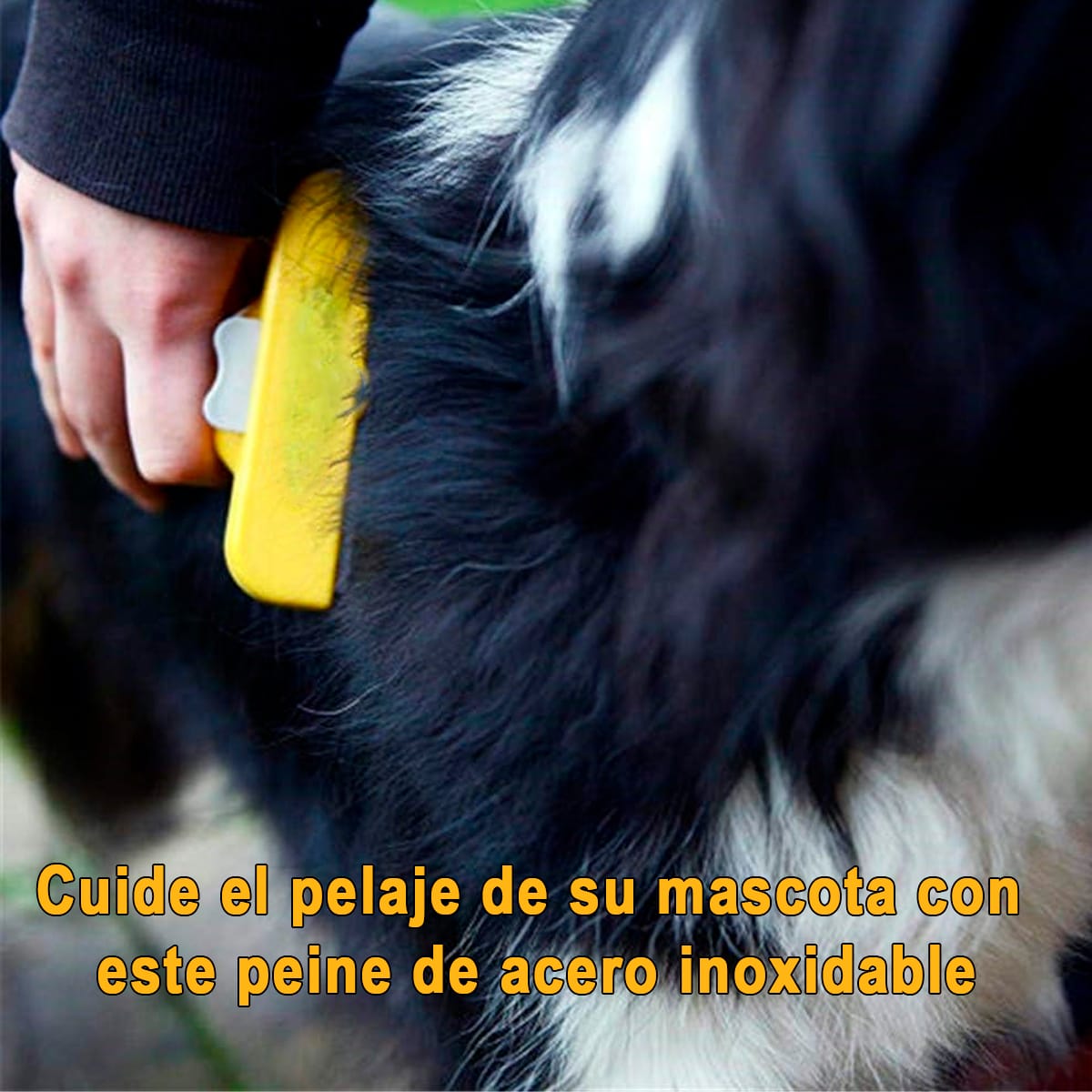 Peine Para Mascota Acero Inoxidable Agarre Goma Ergonomico - Imagen 6