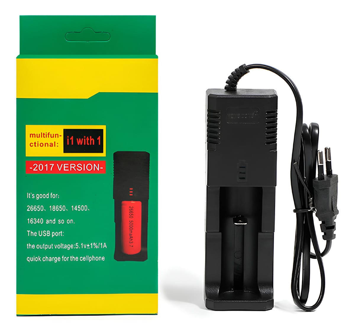 Cargador Batería Recargable Iones Litio 18650 26650 14500