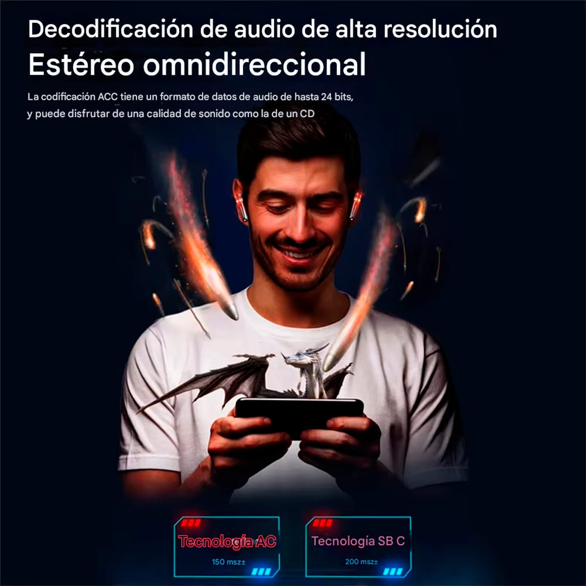 Auriculares In-ear Gamer Inalámbricos Bluetooth Maxon Ai-m28 - Imagen 4