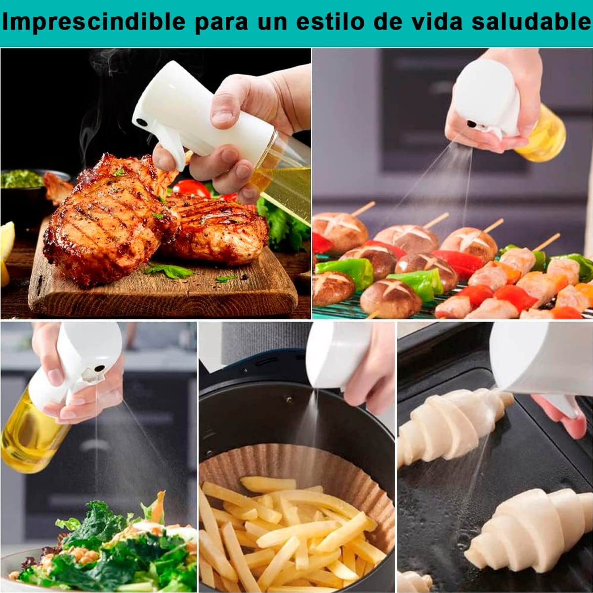 Aceitero Y Condimentero Multiusos Con Pulverizador 200 Ml - Imagen 7