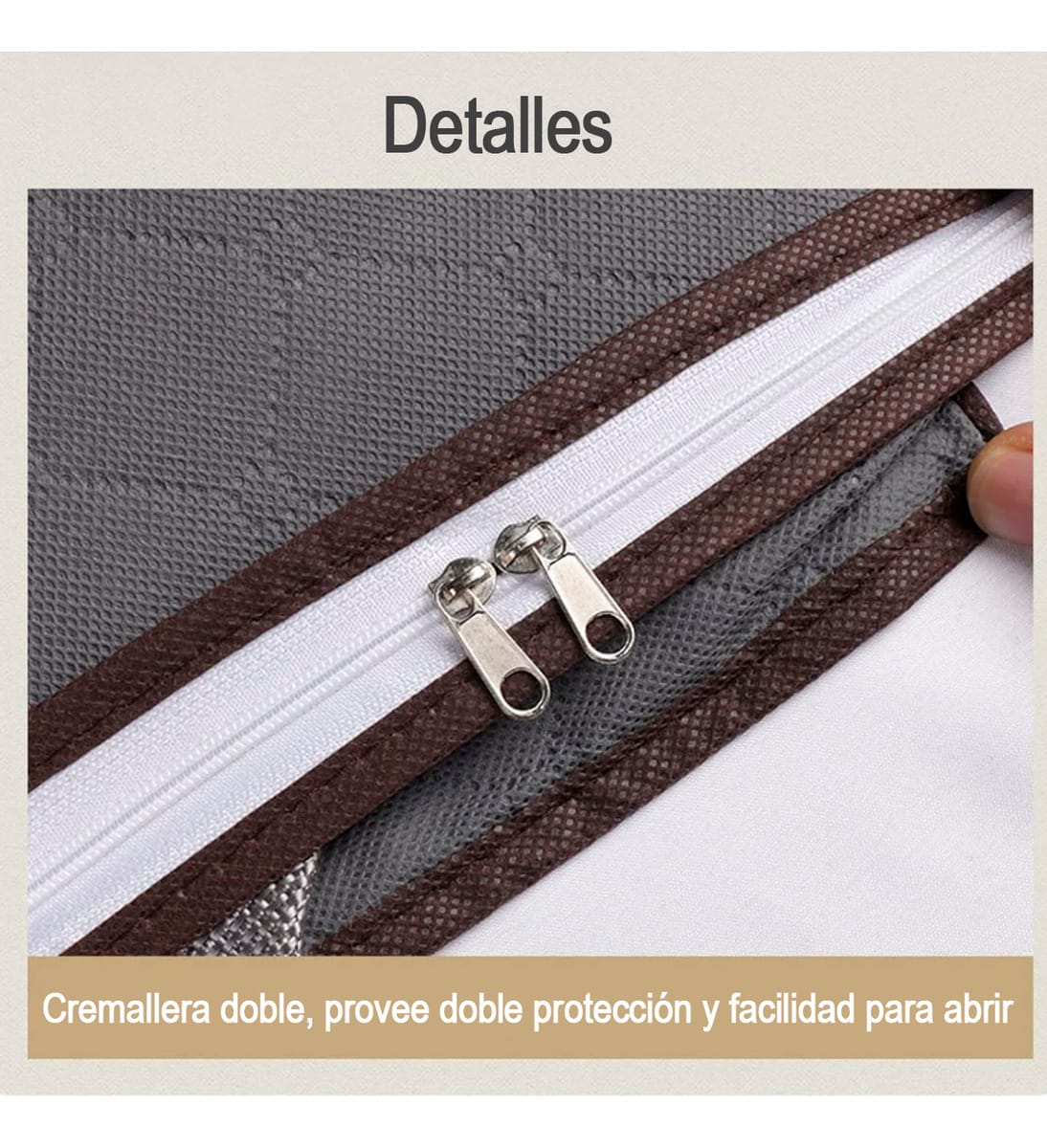 Funda Organizadora Para Acolchados Ropa Tnt 60x43x35 Cm - Imagen 3