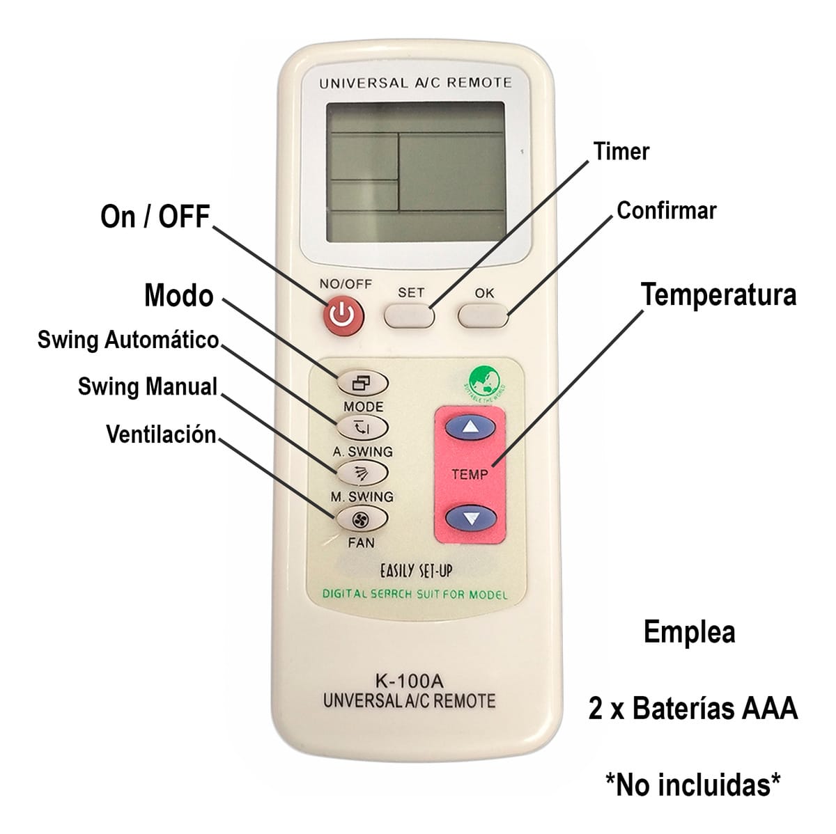 Control Remoto Universal Aire Acondicionado Todas Las Marcas - Imagen 5