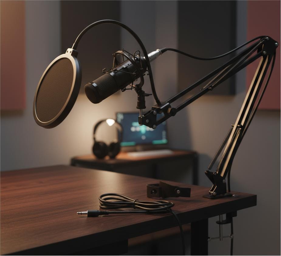 Microfono Con Condensador + Brazo Articulado + Accesorios - Imagen 10