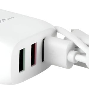 Cargador Treqa 3 Puertos Usb Cable Ios Compatible Con iPhone