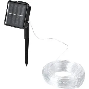 Guirnalda De 10 Metros 100 Led Cálidas Con Fotosensor Corto