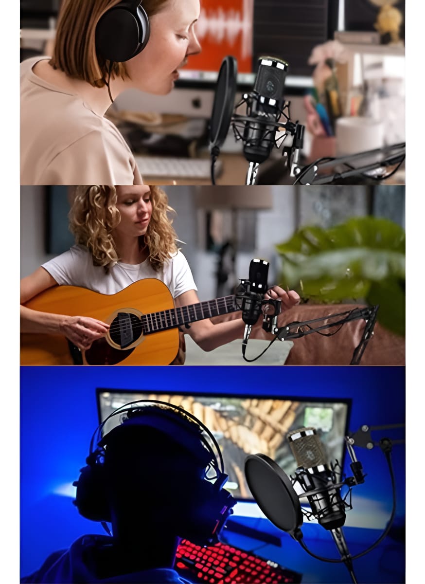 Microfono Con Condensador + Brazo Articulado + Accesorios - Imagen 6