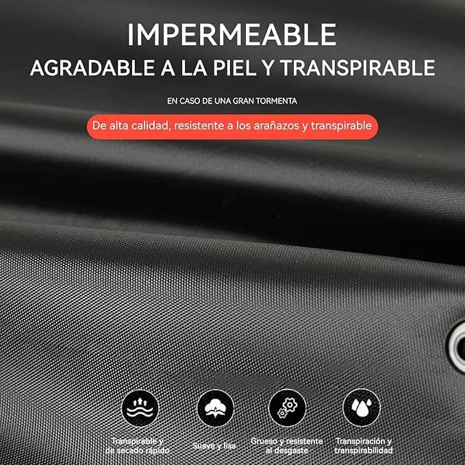 Equipo De Lluvia Piloto Reflectivo Con Capucha Forrado 2 Pcs - Imagen 7