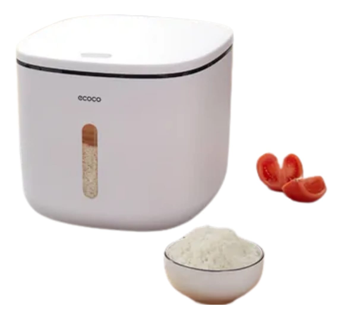 Contenedor Para Arroz Grande Almacenamiento Tapa Automatica