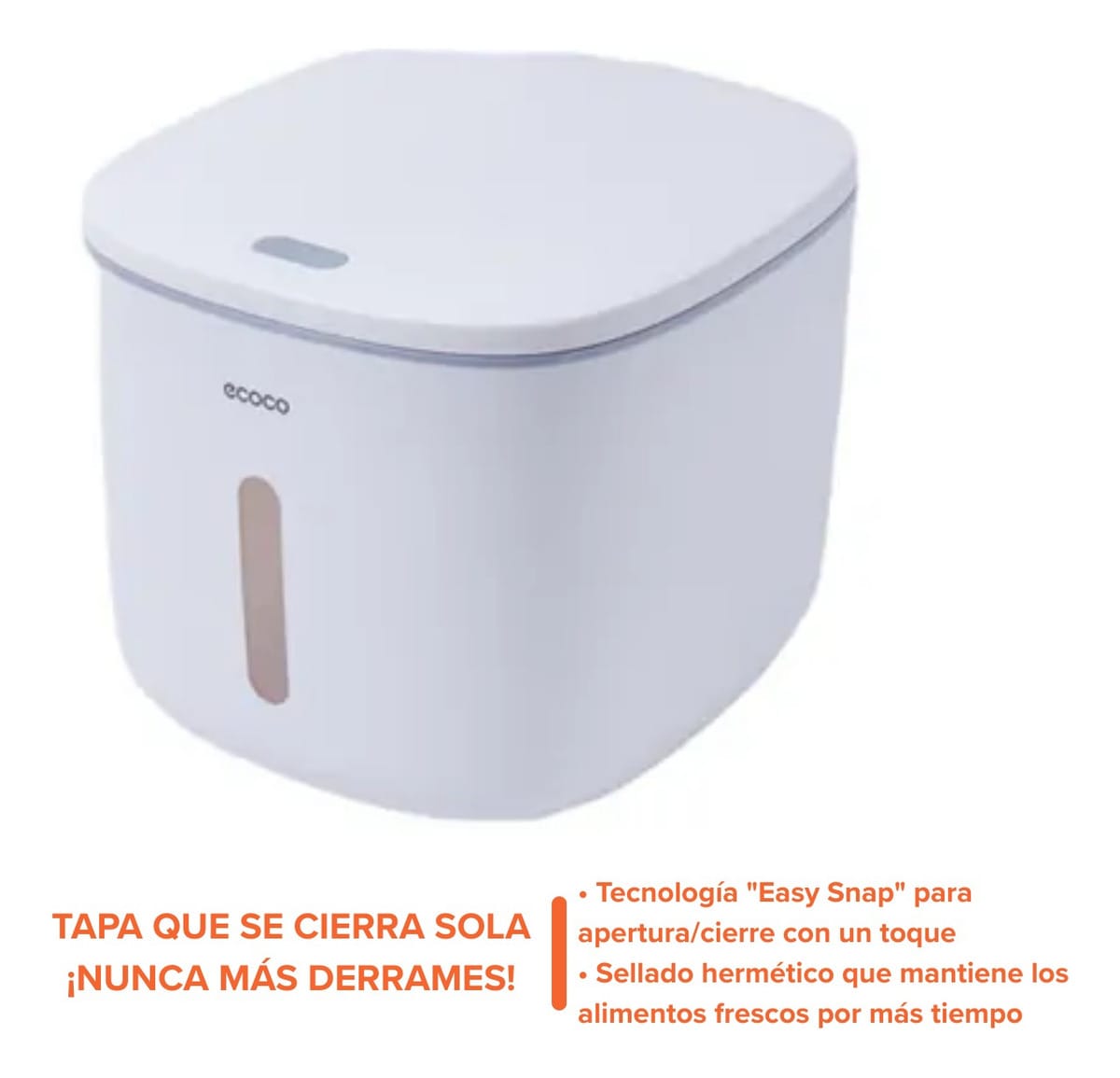 Contenedor Para Arroz Grande Almacenamiento Tapa Automatica - Imagen 3