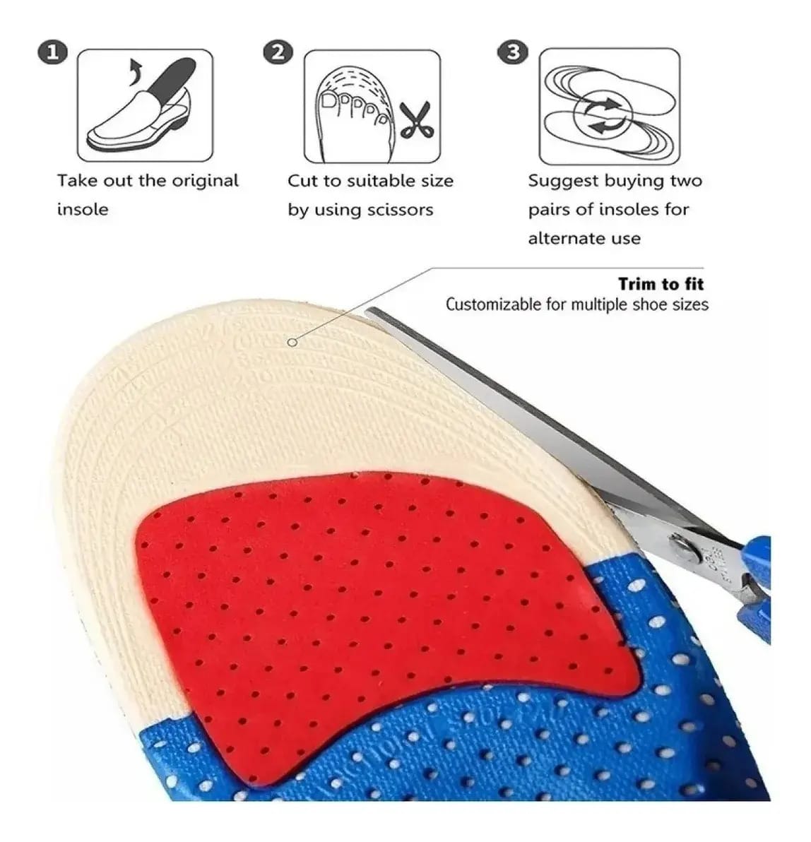 Plantilla Anatómica De Goma Eva Talonera Silicona Unisex - Imagen 4