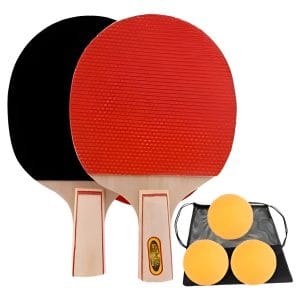 Pack De 2 Paletas De Ping Pong Con 3 Pelotas Niños Y Adultos